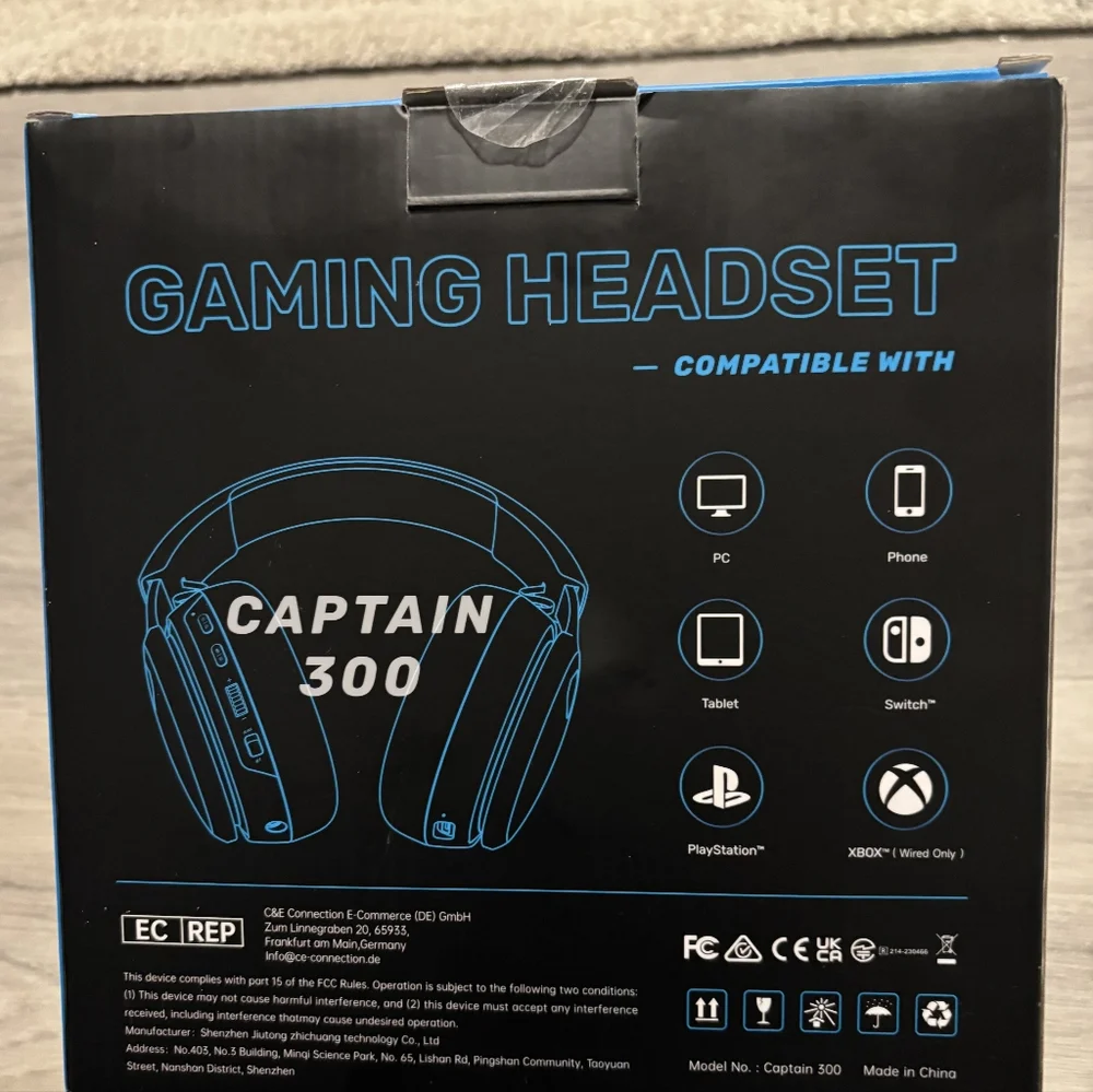 Gtheos Captain 300 Gaming Headset - Black and Blue NEW IN BOX